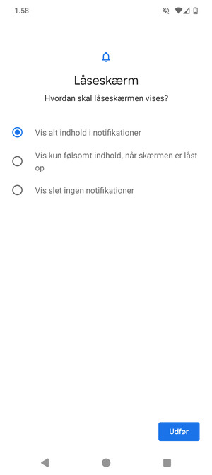 Vælg din foretrukne mulighed og vælg Udfør