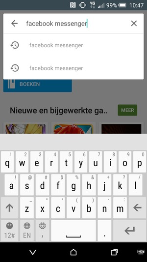Voer de app-naam in en selecteer Enter