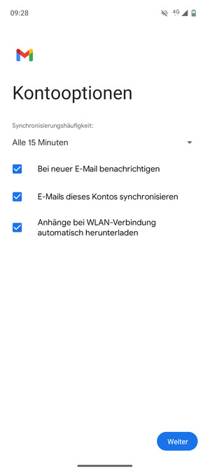 Wählen Sie Weiter