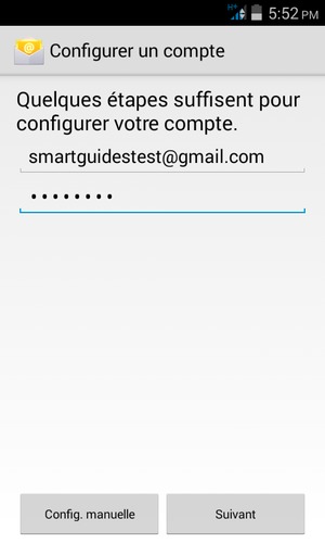 Saisissez votre adresse Gmail ou Hotmail et votre mot de passe. Appuyez sur Suivant