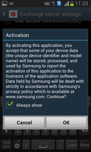 Select OK