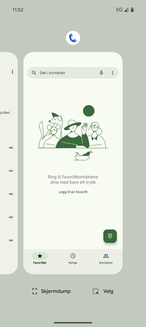 Dra apper opp for å lukke dem