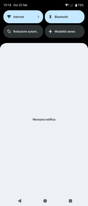 Scorri nuovamente verso il basso il menu in alto