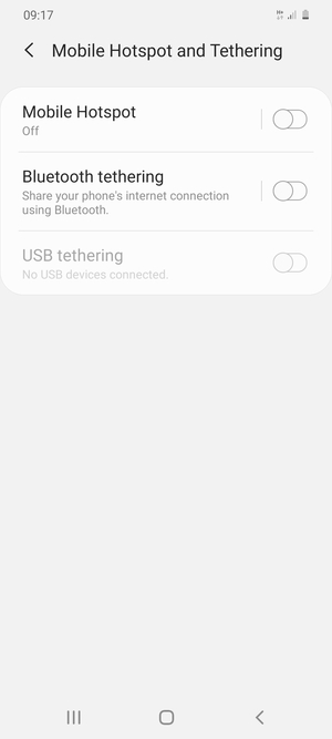 Select Mobile Hotspot