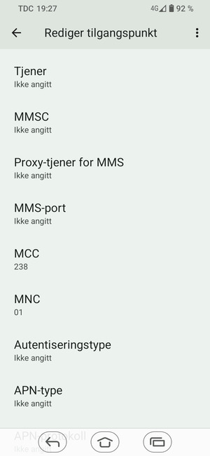 Bla ned og skriv inn MMS-informasjon