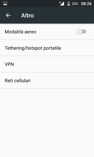 Seleziona Reti cellulari