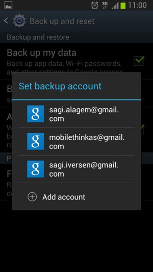 Select your account
