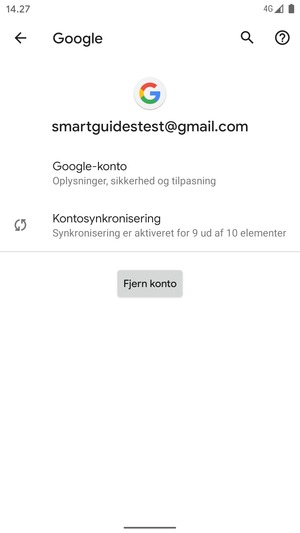 Vælg Kontosynkronisering