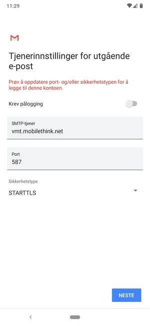 Velg Sikkerhetstype