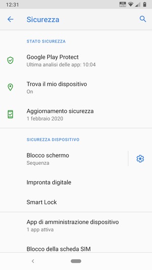 Il tuo telefono è ora protetto dal blocco schermo