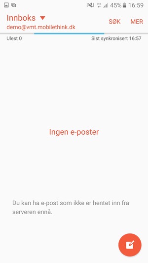 Kontoen er klar til bruk