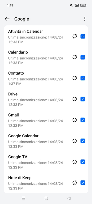 Assicurati che Contatto sia selezionato