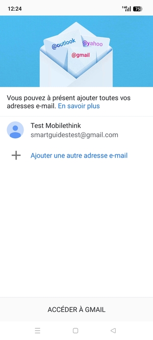 Sélectionnez ACCÉDER À GMAIL