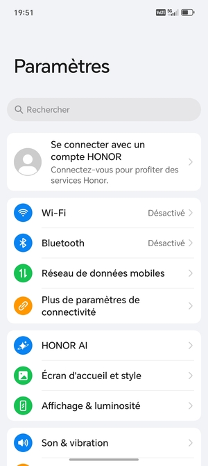 Sélectionnez Réseau de données mobiles
