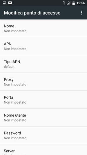 Inserisci informazioni MMS