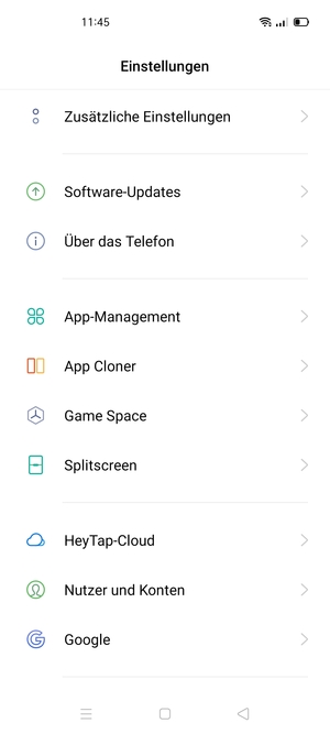 Scrollen Sie und wählen Sie Software-Updates