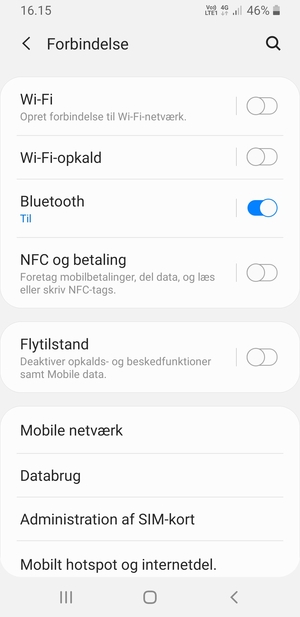 Vælg Wi-Fi