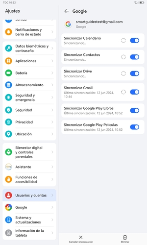 Su información será sincronizada