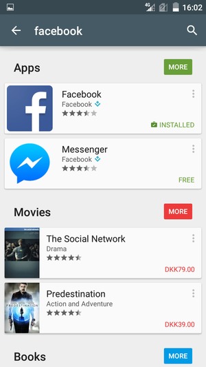 Select the app