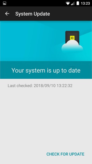 Se il tuo telefono è aggiornato, vedrai la seguente schermata
