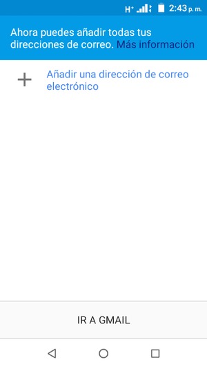 Seleccione Añadir una dirección de correo electrónico