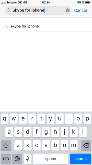 Enter the app name and select Search