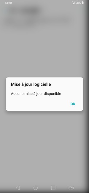Si votre téléphone est à jour, sélectionnez OK