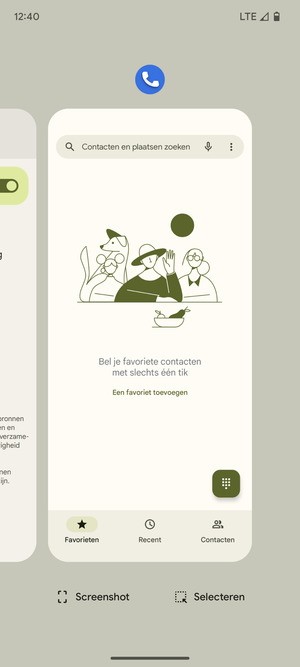 Veeg apps naar boven om ze te sluiten