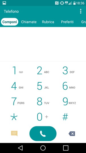 Premi e tieni premuto il numero 1
