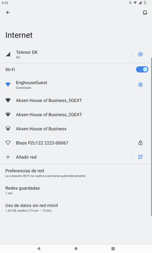 Ahora está conectado a la red Wi-Fi