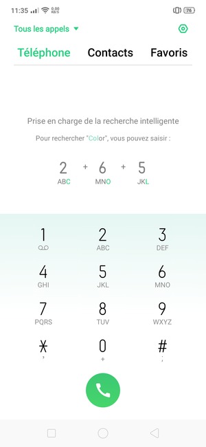 Appuyez longuement sur le numéro 1