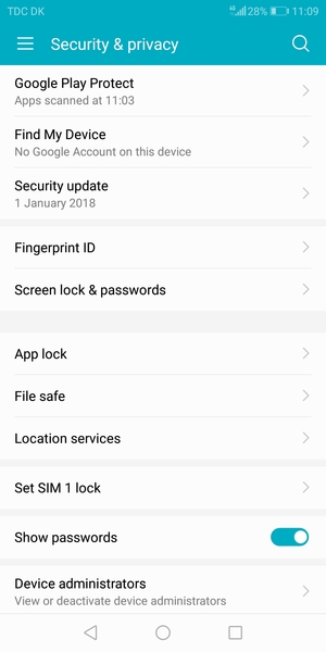Select Set SIM lock