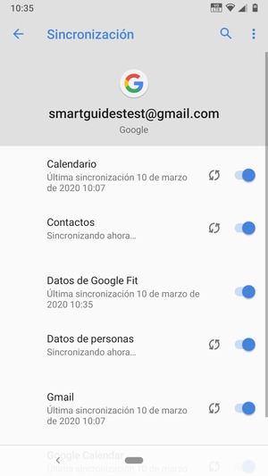 Su información será sincronizada