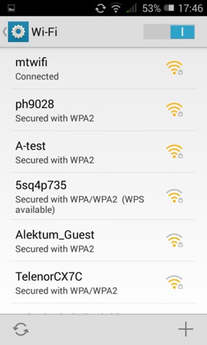 You are now connected to the Wi-Fi network