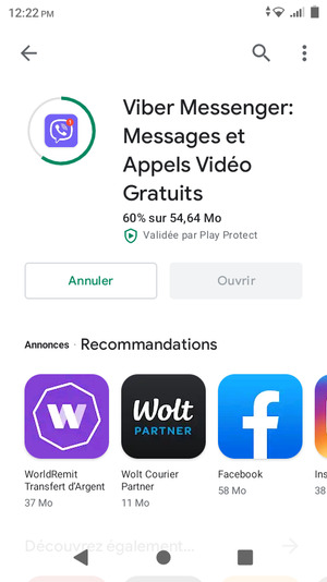 Veuillez attendre la fin de la procédure d'installation