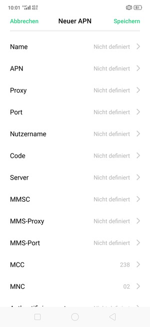 Geben Sie Internet-Informationen ein