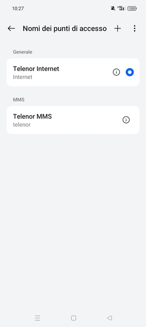 Seleziona il tasto Menu