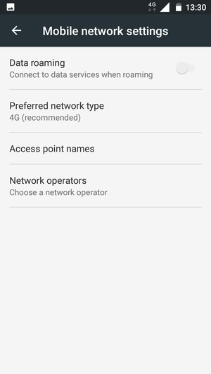 Select Access point names