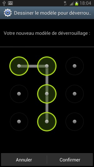 Veuillez confirmer votre motif et appuyer sur Confirmer