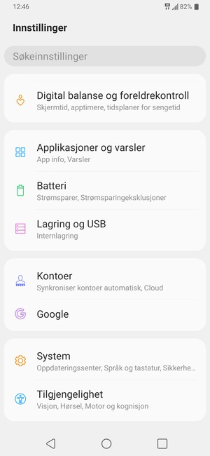 Bla til og velg System