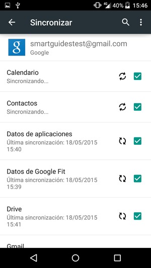 Su información será sincronizada