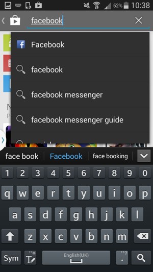 Enter the app name and select Search