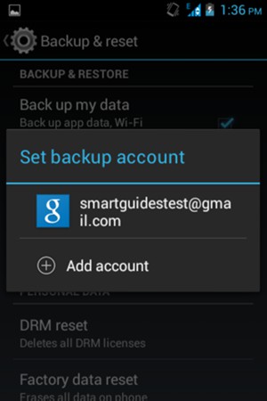 Select your account