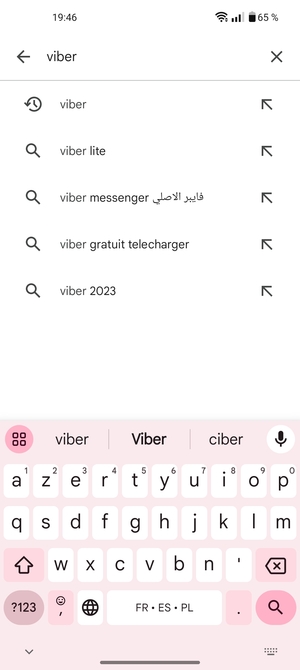 Saisissez le nom de l'appli et sélectionnez Rechercher