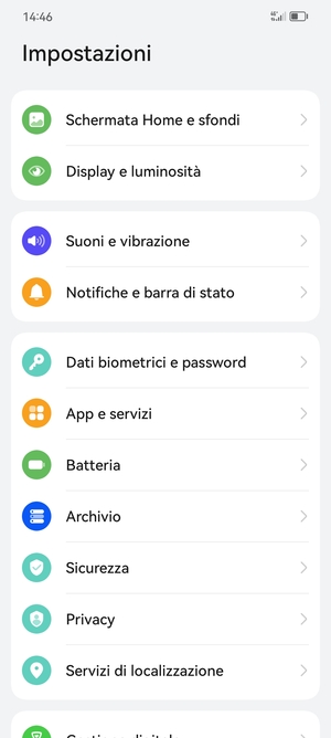 Per attivare il blocco dello schermo, vai al menu Impostazioni e seleziona Dati biometrici e password