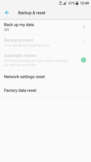 Select Back up my data