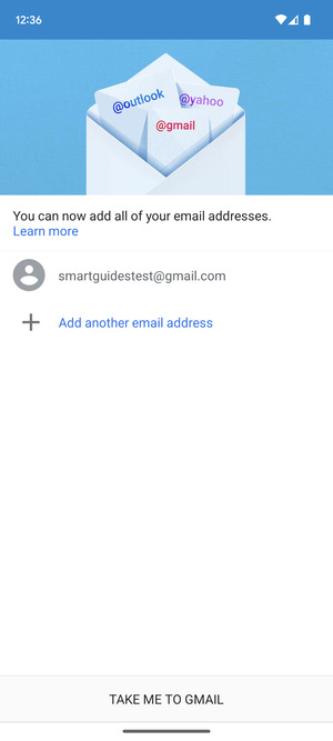 Select TAKE ME TO GMAIL