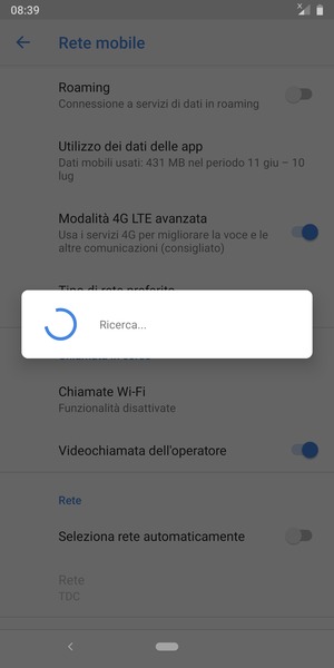 Attendi il completamento della ricerca