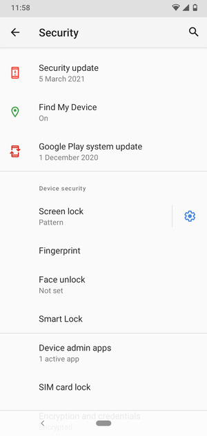Select SIM card lock