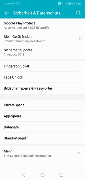 Wählen Sie Mehr